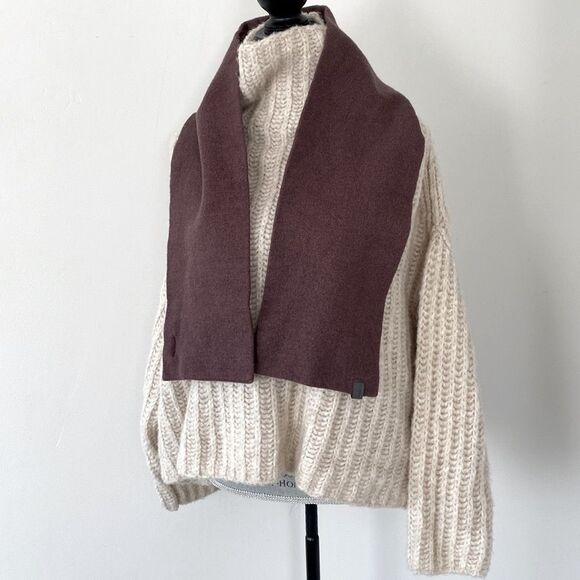 Arc'teryx Plum Rose Wool Blend Scarf Ski Snowboarding Casual Winter - Picture 3 of 11